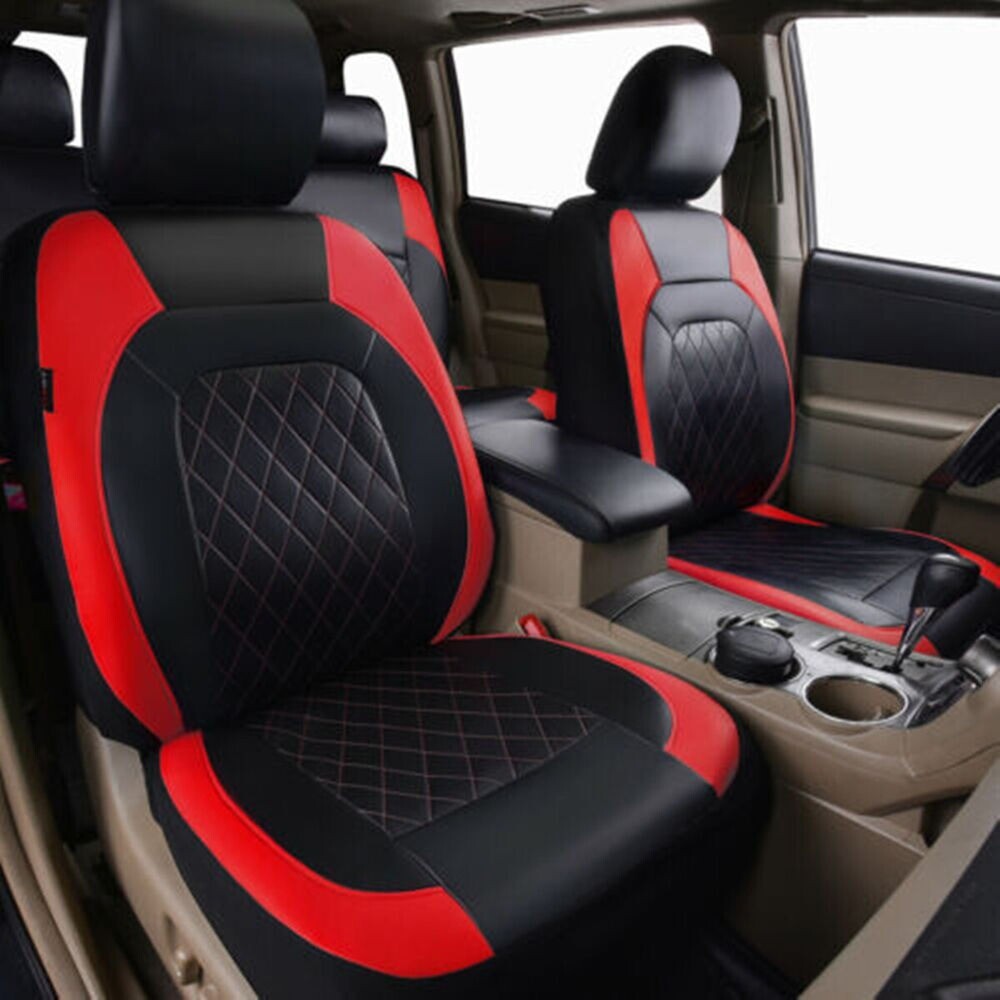 9X/SET 5-Sits Car for Seat Cover PU Leather Accessories Protector Universal Full Set n