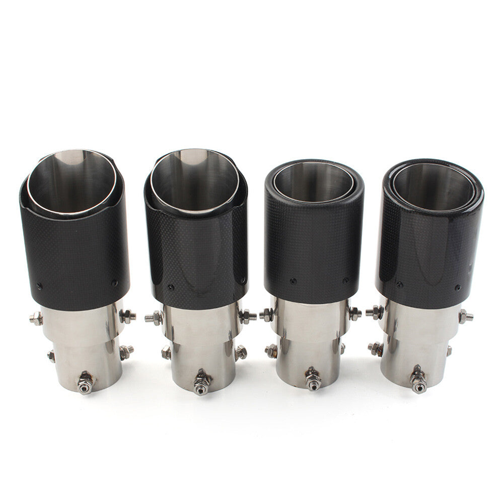 Car Muffler Tip Exhaust System Pipe Mufflers Nozzle Straight Universal Stainless Q