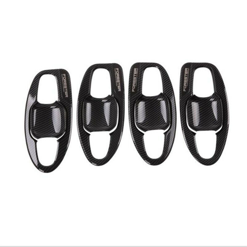 Carbon Fiber ABS Side Door Handle Bowl Cover Trim 2020-22 for Subaru Forester B n