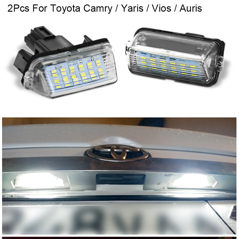 2X Rear LED Number License Plate Light Lamp for Toyota for Corolla / for Camry /Yaris 12V