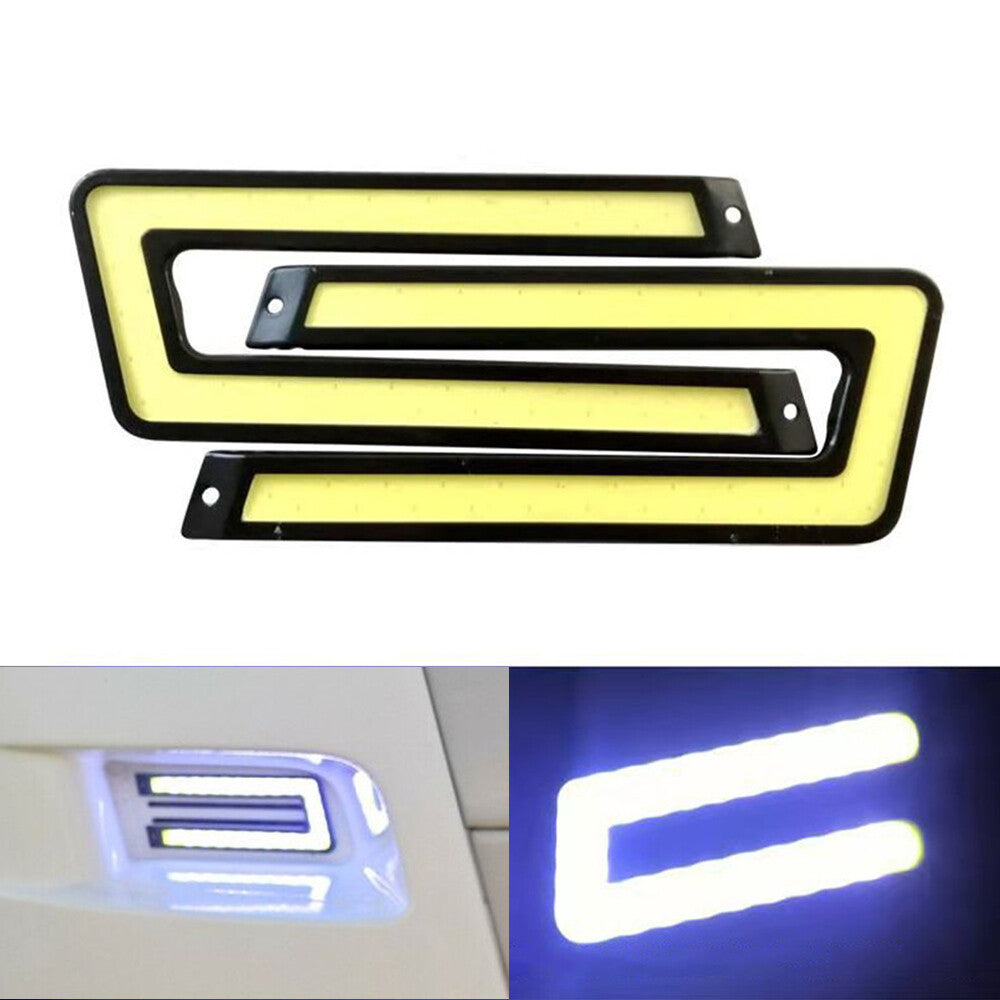 2 U-shaped General Motors LED Daytime Running Lights COB DRL Driving Fog Lights - n