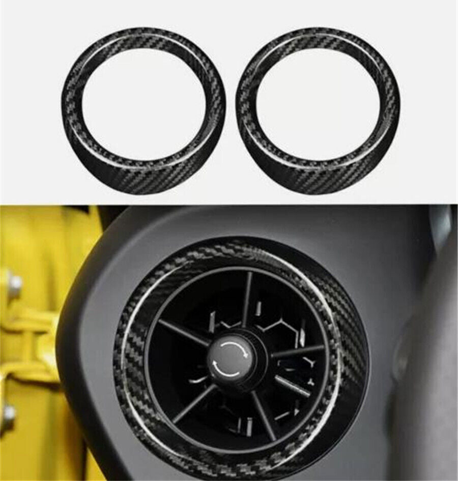 Real Carbon Fiber Air Vent Outlet Cover Trim For 2016-2020 Camaro n