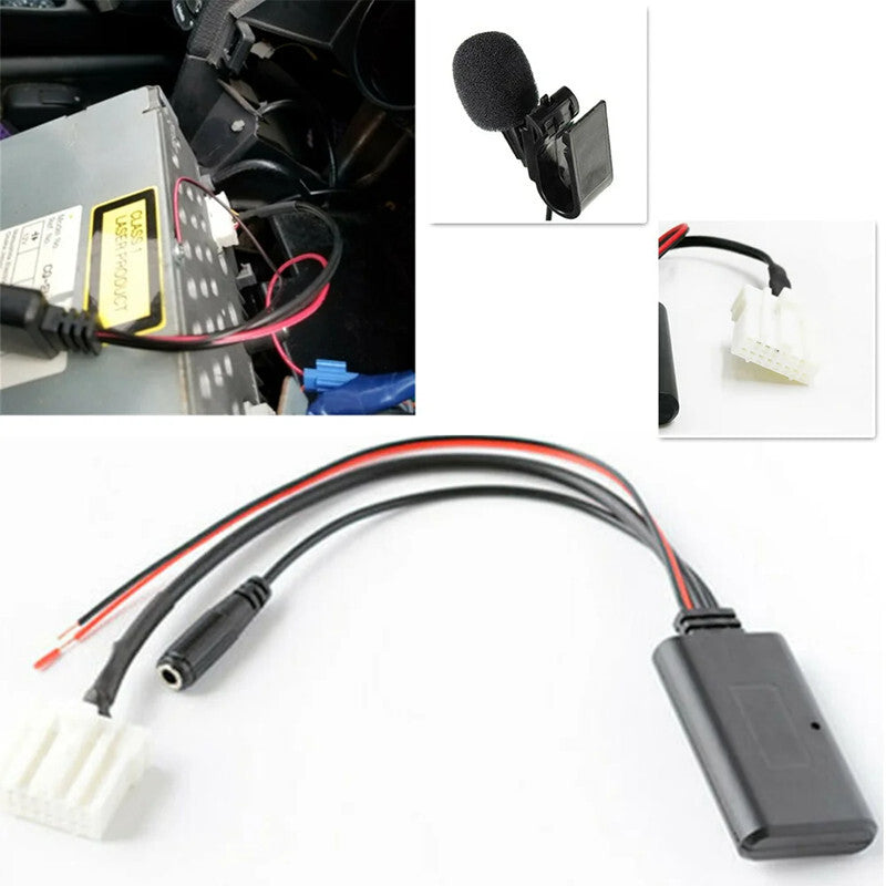 Car Bluetooth AUX Adapter with Microphone Audio Adapter Cord for Mazda 2 3 5 6
