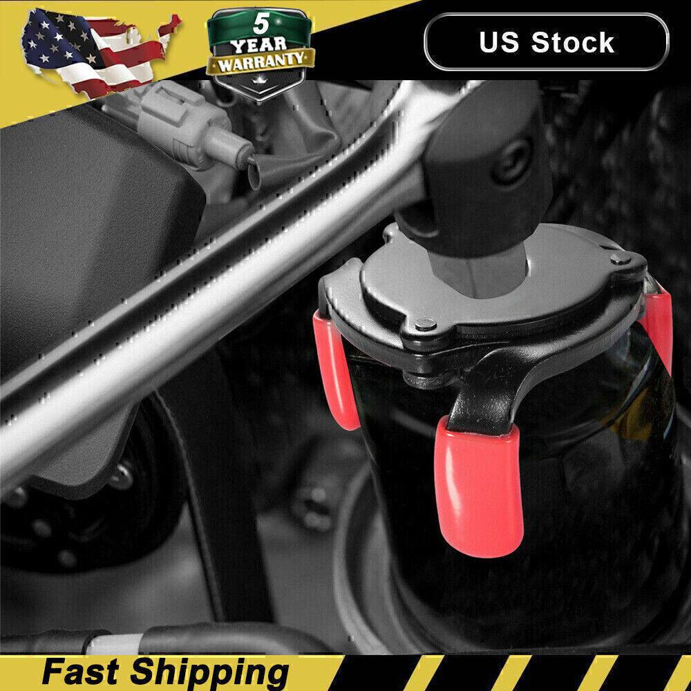 Universal 3 Jaws Oil Filter Wrench Adjustable Spanner Remover Removal Tool