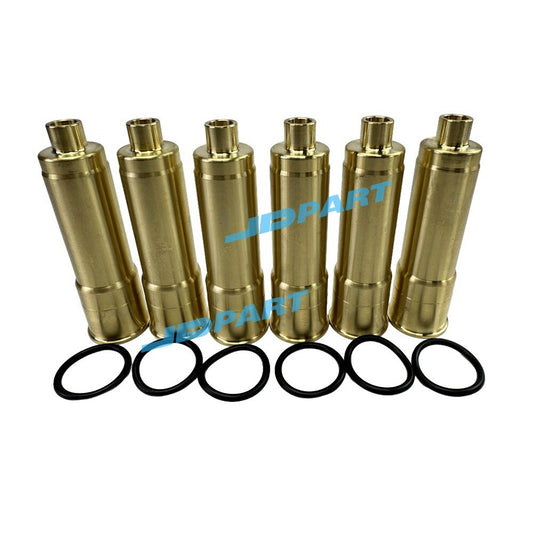 6-piece 6D24 fuel injector nozzle sleeve for excavator parts -