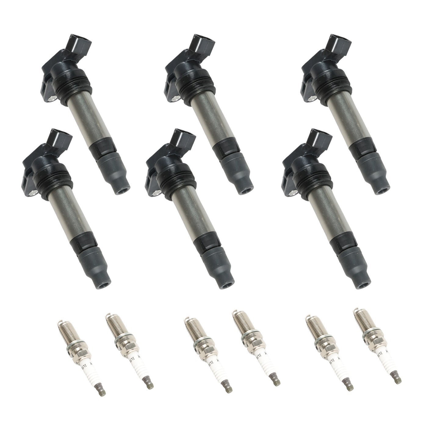 6x Ignition Coils+6x Iridium Spark Plug for 2010-2011 for Volvo XC60 UF594+6481 12v