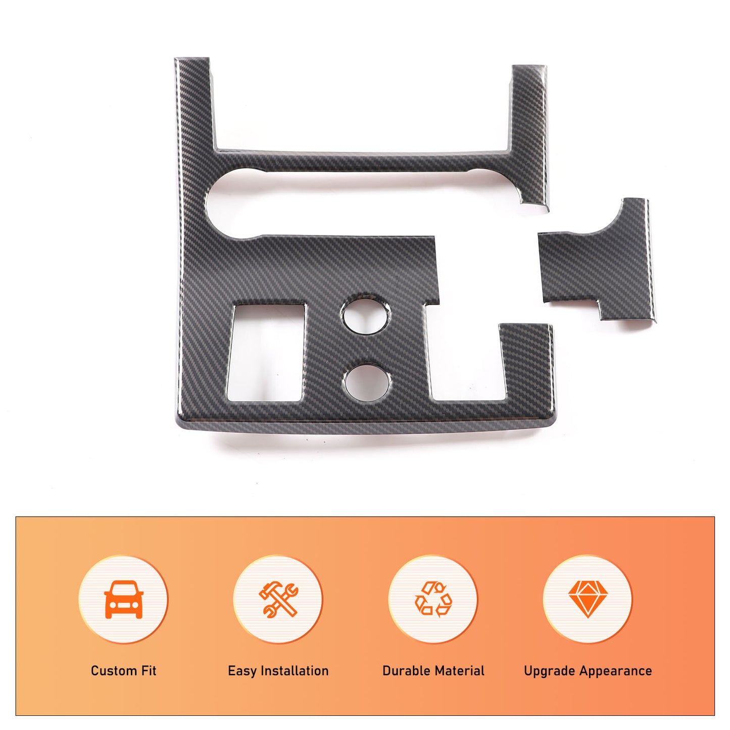 Carbon Fiber Gear Shift Head Trim Cover Trim for Pathfinder 2013 - 18 ABS- v