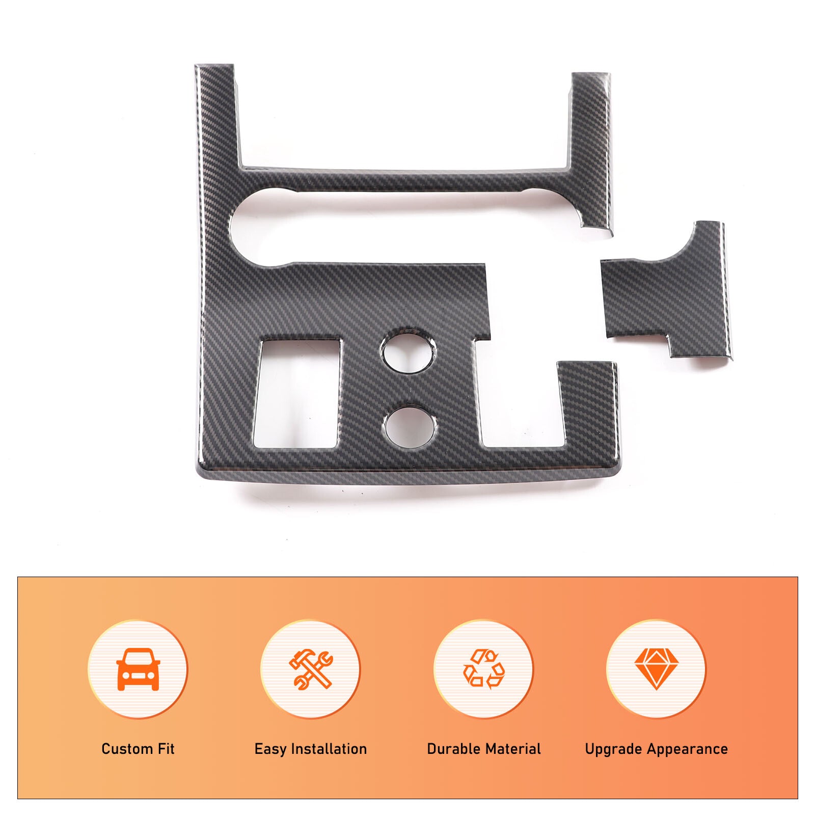 Carbon Fiber Gear Shift Head Trim Cover Trim for Pathfinder 2013 - 18 ABS- v