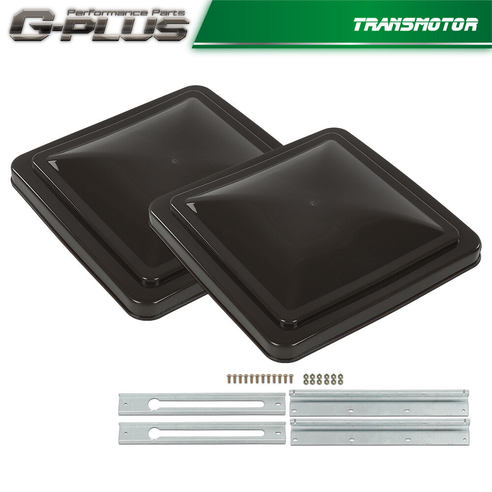 2-Piece 14-inch x 14-inch Replacement Roof Ventilation Covers for Campervans and Trailers - New Product Q