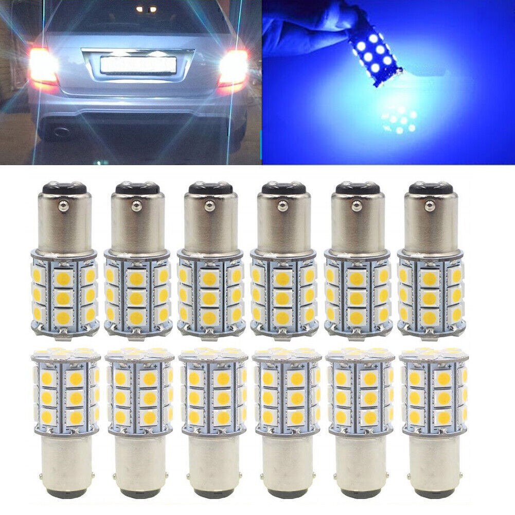 1/2/4/10/12pcs Marine Boat Trailer Light Bulbs 1076 White CE BA15D 27SMD RV n
