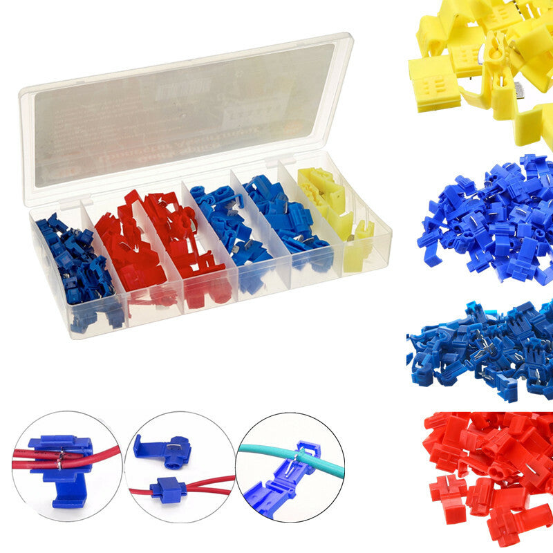 65PC Car Wire Quick Splice Solderless Terminals T-Tap Electrical Connector Kit