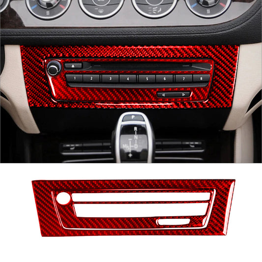 Red carbon fiber interior radio with Navigaiton protective cover trim for BMW Z4 E89