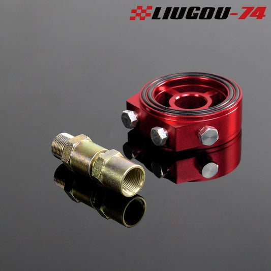 Racing Sport Fit for JDM Aluminum Oil/Instrument Filter Sandwich Adapter Board Kit Q