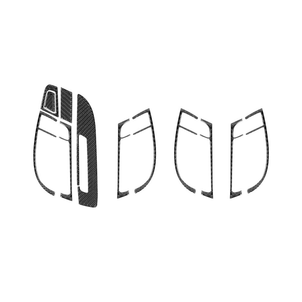 2Pcs Carbon Fiber Headlight Eyebrow Cover Trim For Taycan 2019-2022 v