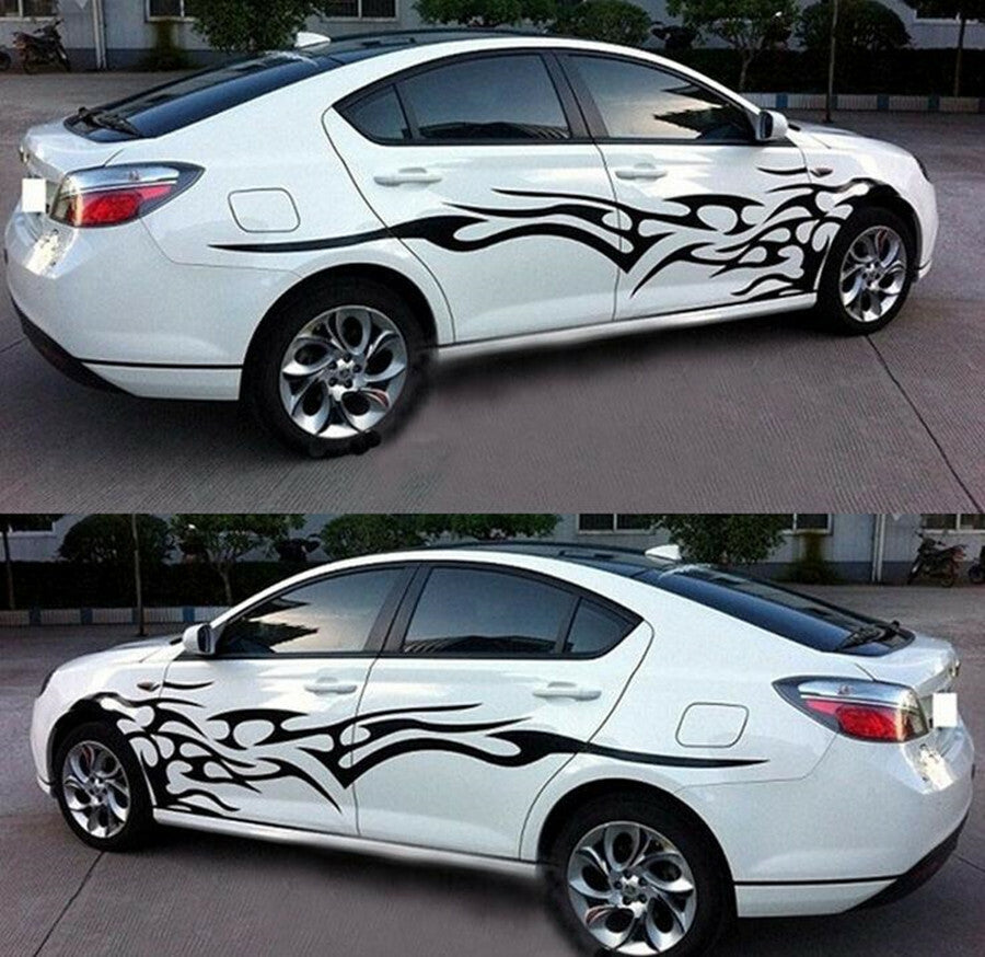 1 Set Sides Car Sticker Vinyl DIY Graphics Decal Decoration kit For Truck Black