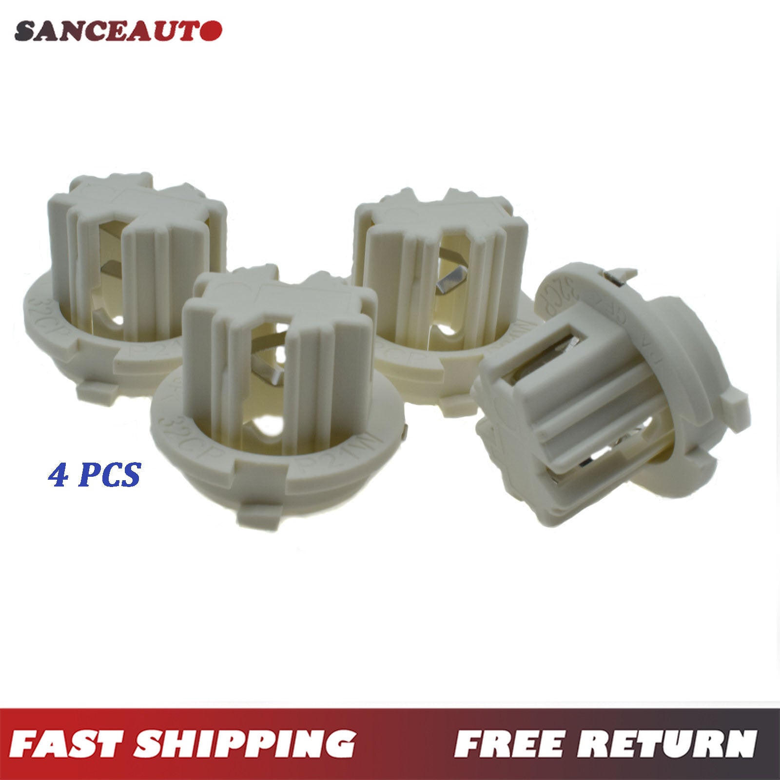 4-Piece Taillight Bulb Socket Bracket Set for 7 , X5, E53, E70, E65, X3, E83 (New) n