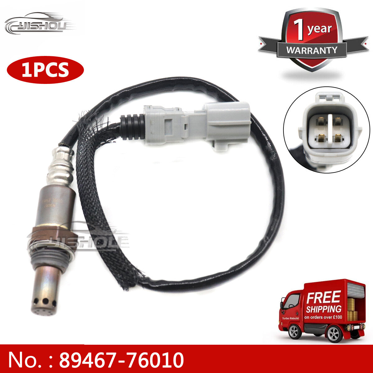 Air-to-fuel ratio oxygen sensor front view applicable to 2019-2021 for Lexus UX200 UX250h 89467-76010