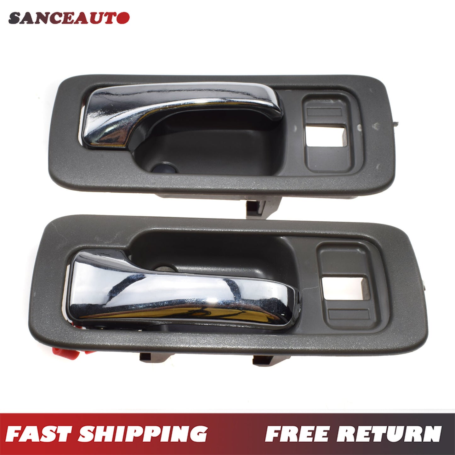 Gray interior door handle front pair suitable for 90-93 for Honda Accord 4 doors with lock holes. n