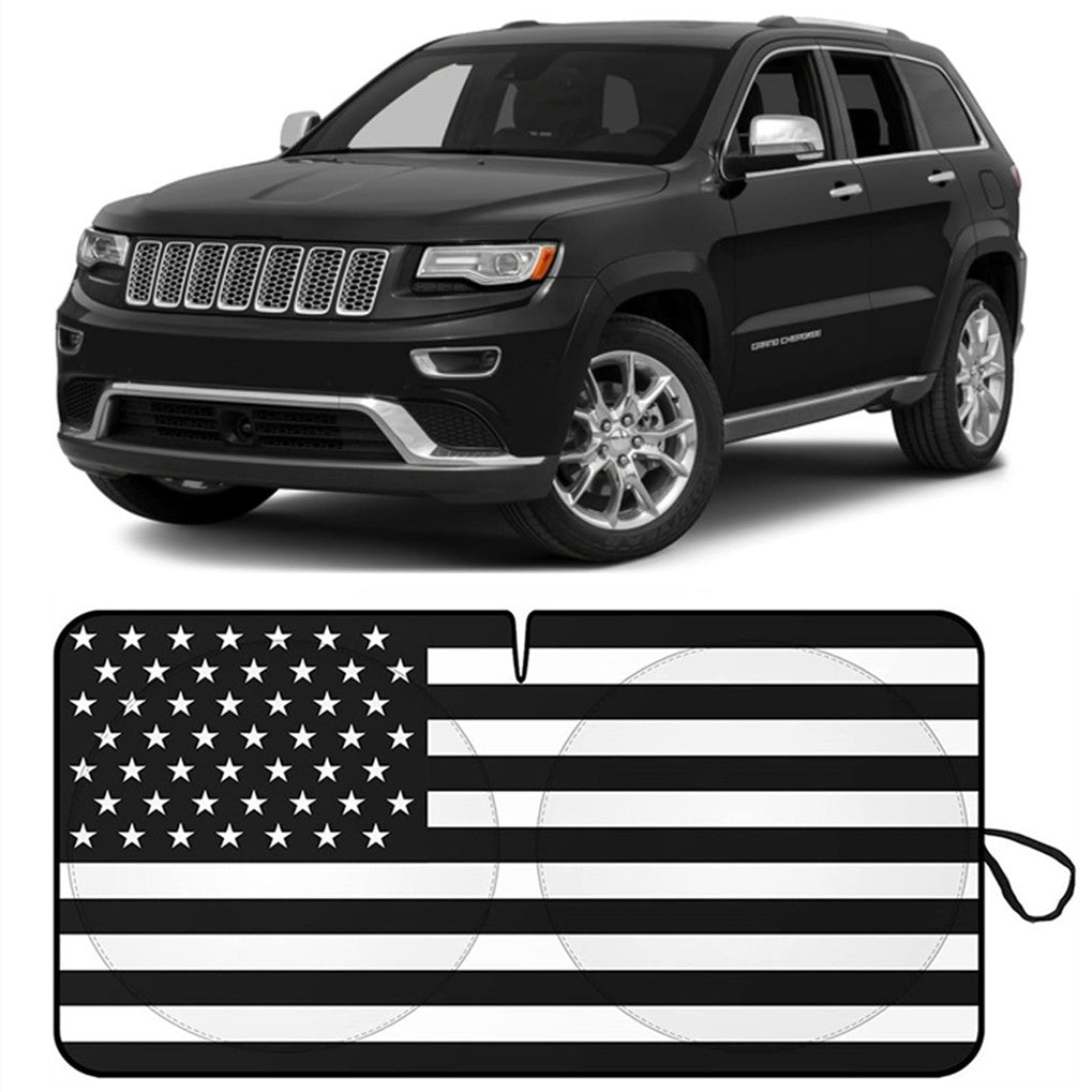 For 2007-2016 for Jeep Compass SUV Car Windshield Sun Shade US Flag Heat Block Cover