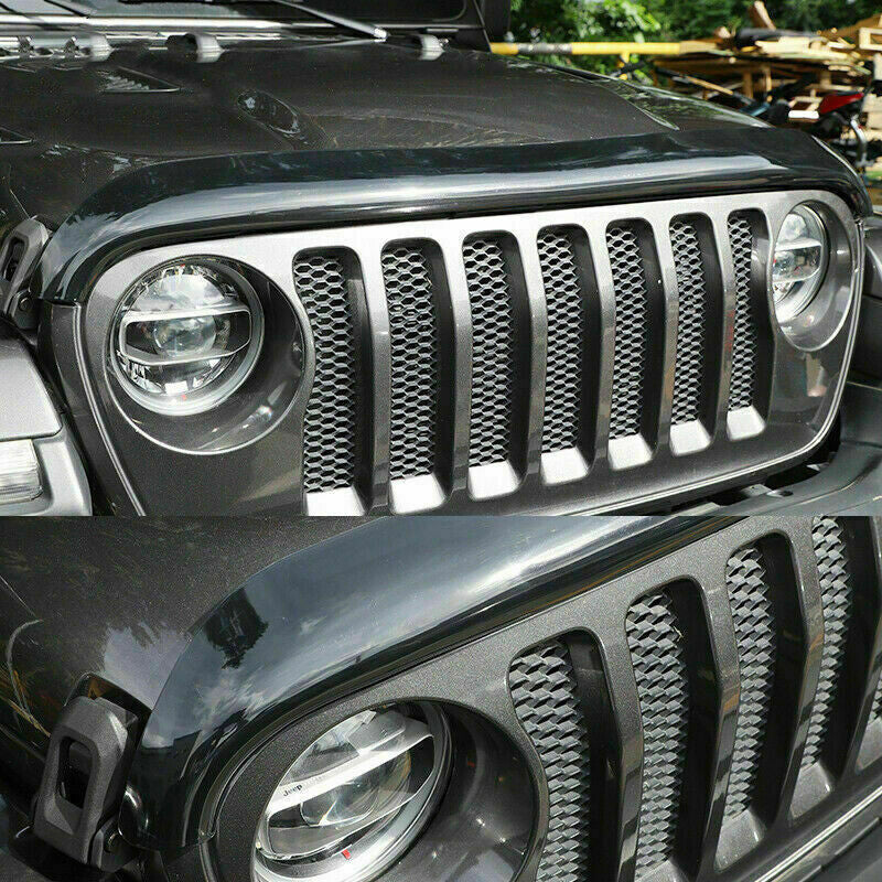 Acrylic Bonnet Guard Hood Guard Molding Cover Trim for Jeep for Wrangler JL 2018-20