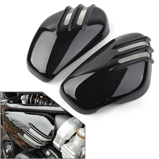 2x ABS Plastic Battery Side Cover Fit Bobber & Speedmaster 1200 Glossy Black