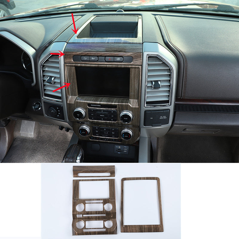 For 2017-2020 Wood Grain Central Console Navigation Panel Trim 3X n