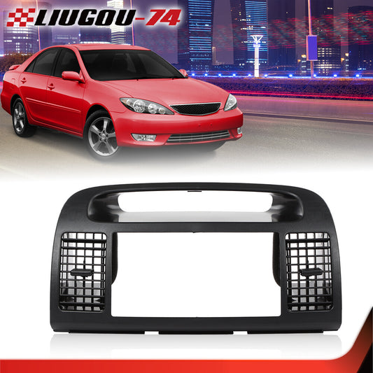 Center Dash Air Conditioning Vent Radio Stereo Decorative Frame Suitable for 02-06 for Toyota for Camry Black Q