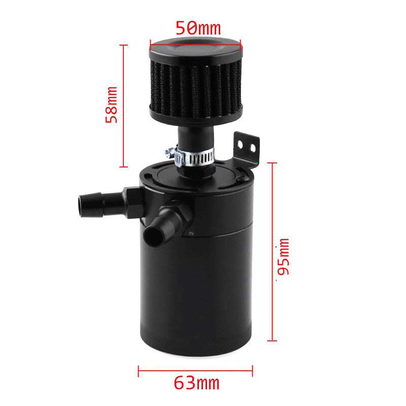 Universal aluminum oil separator for confusing oil tanks, black oil separator + drain valve - n