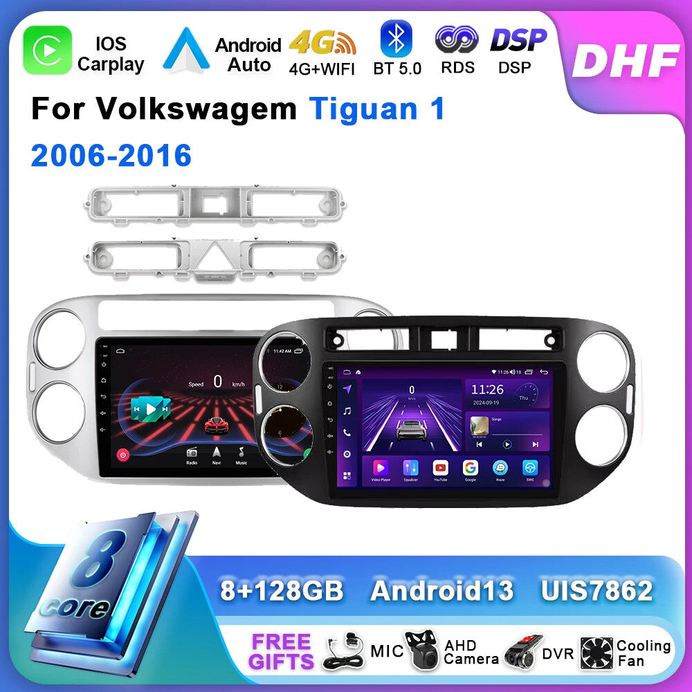 for Volkswagen for Tiguan 1 2006-2016 Car Radio Carplay Stereo Player GPS Screen