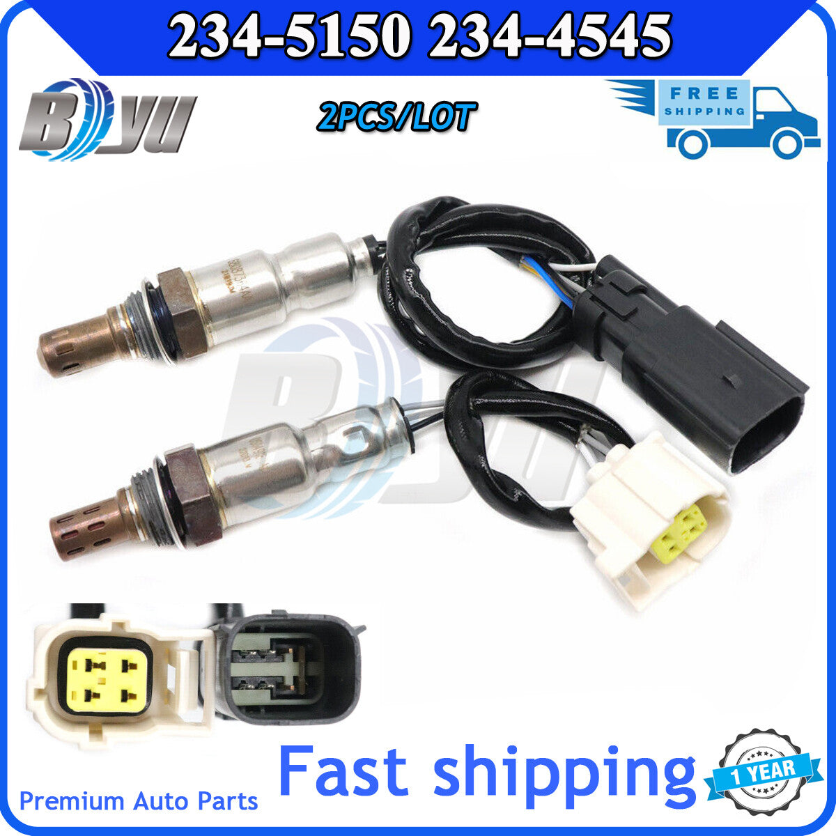 Two brand new oxygen (O2) sensor kits for 2014-2019 for Jeep Cherokee 2.4L upstream + downstream applications. v
