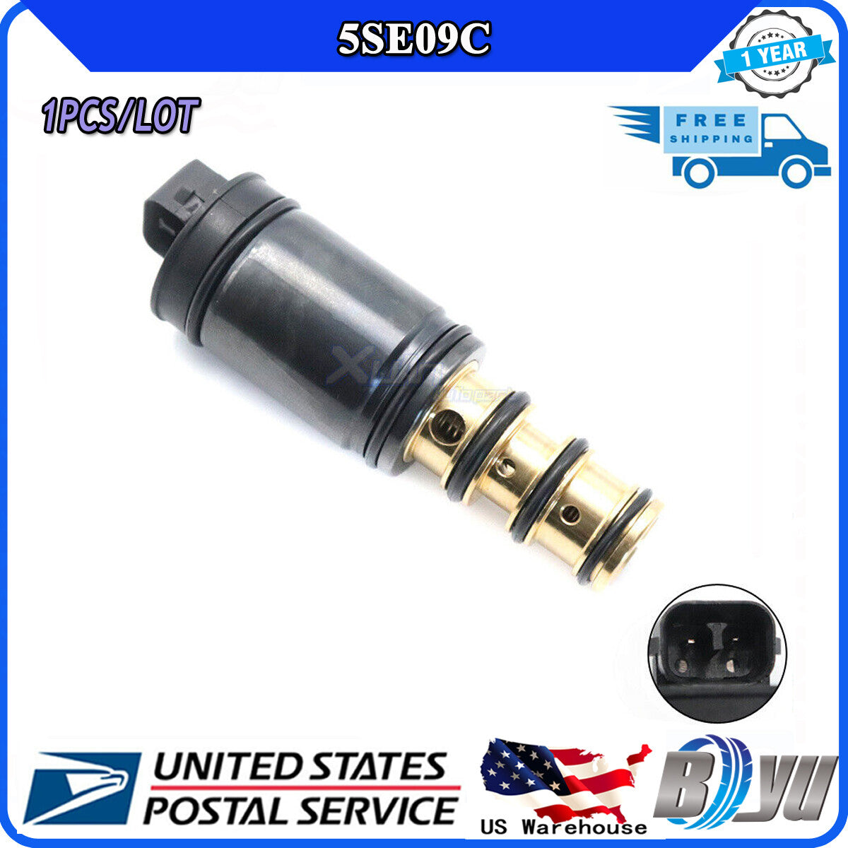Compressor control solenoid valve 5SE09C is suitable for 2008 for Toyota Yaris 1.5L air conditioning.