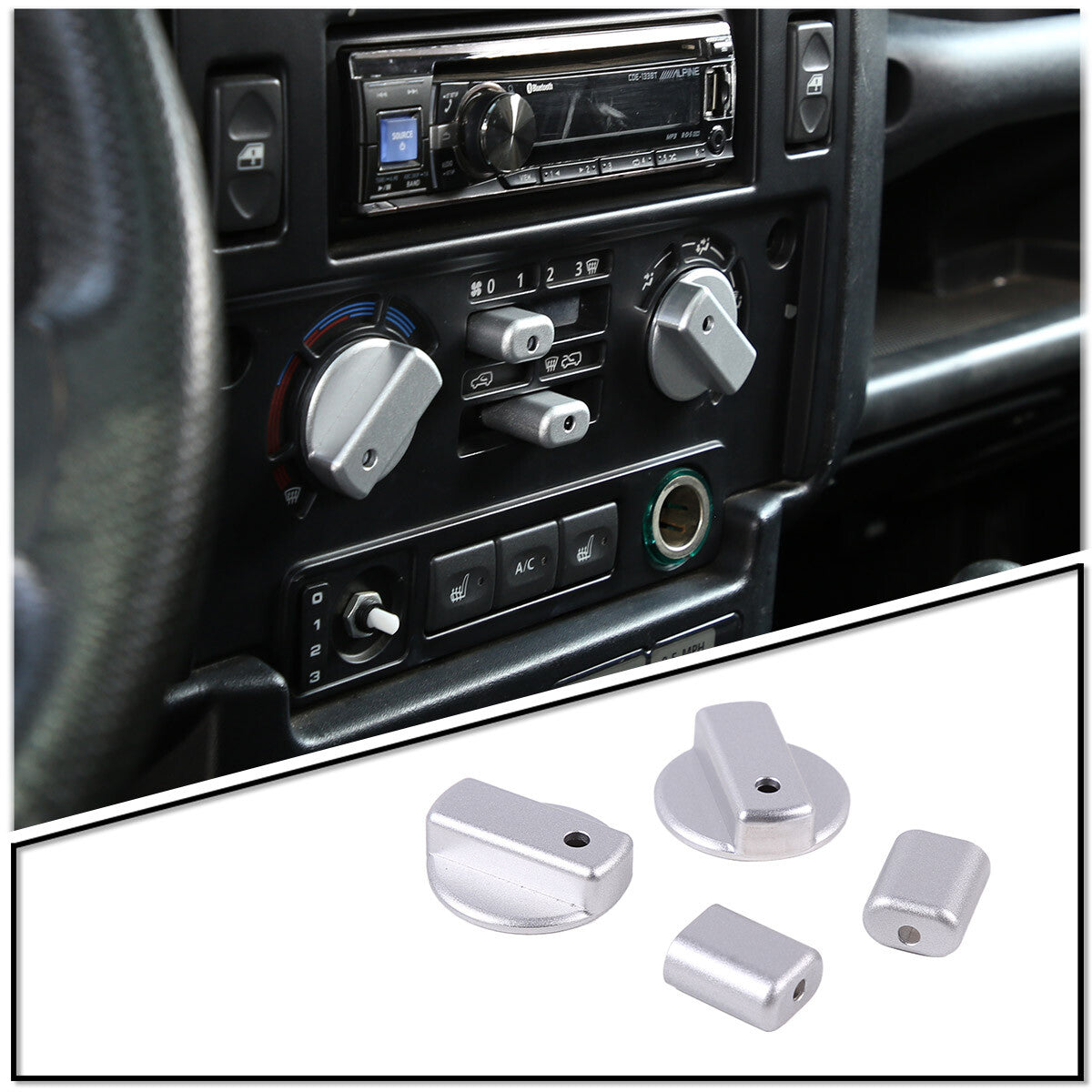 ABS Matte Black Gear Shift Panel Frame Trim Cover for Tundra 2007 - 2013- v