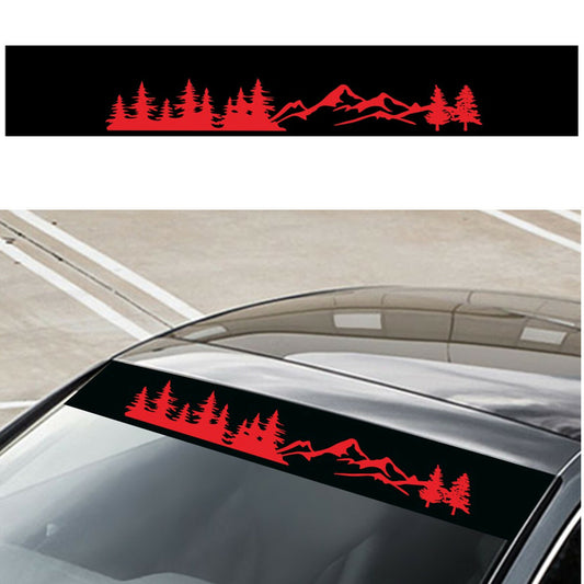 Car Front Windshield Sunshade Decal Window Mountain Sticker Auto Accessories
