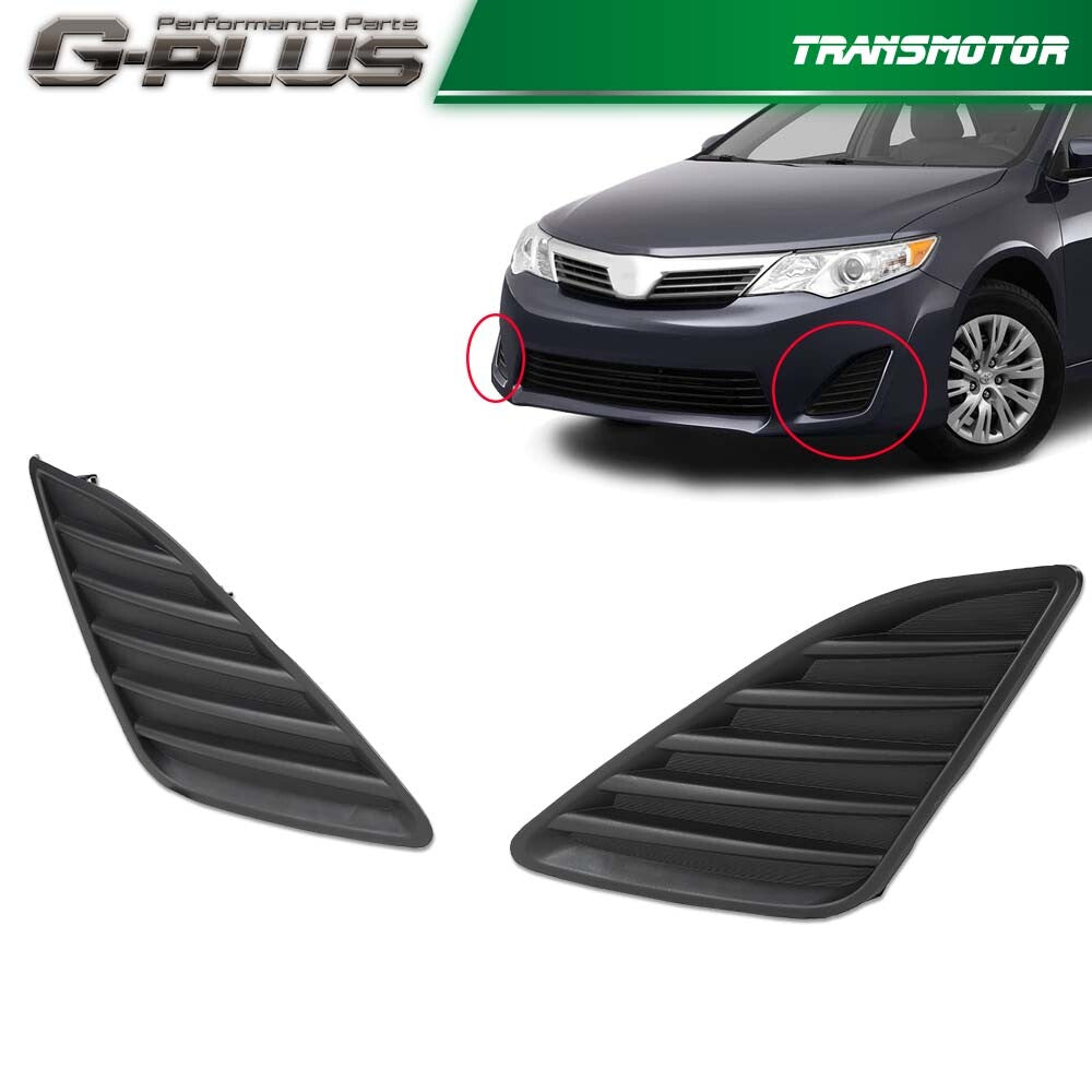 Fits 2012 - 2014 for Camry Front Mist Bumper Hole Cover LH Right Grip Kit 1 Pair US- v