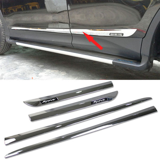 for Toyota RAV4 2016-2018 ABS Chrome Door Body Skirt Side Line Guard Cover Trim