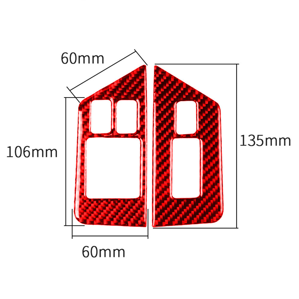 Carbon Fiber Rear Air Conditioning Vent Panel Cover Trim for Acura TL 2004-2008 v