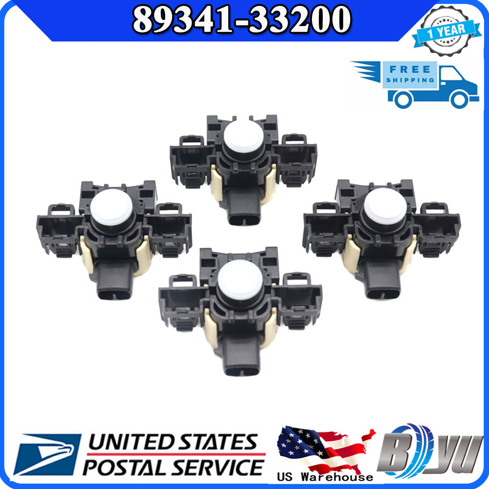 PDC Backup Parking Sensor 4pcs White 89341-33200 Suitable for Lexus CT200h ES300h ES350 Q