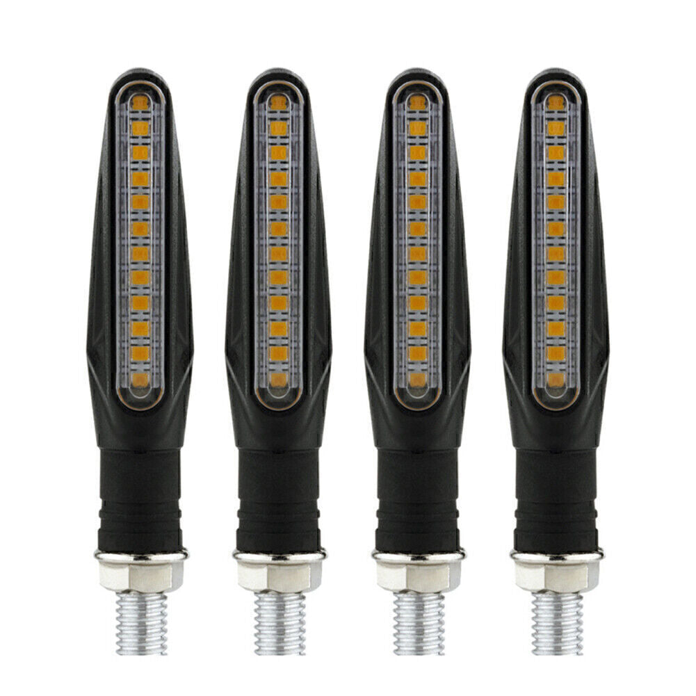 4x Motorcycle Bike LED Amber Turn Signal Blinker Light Indicators Lamp Universal Q