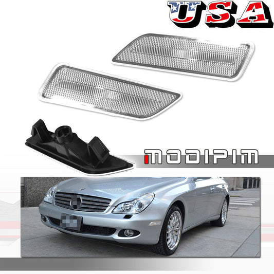 Suitable for 06-2011 W219 CLS500 CLS550 transparent front marker light lenses- v