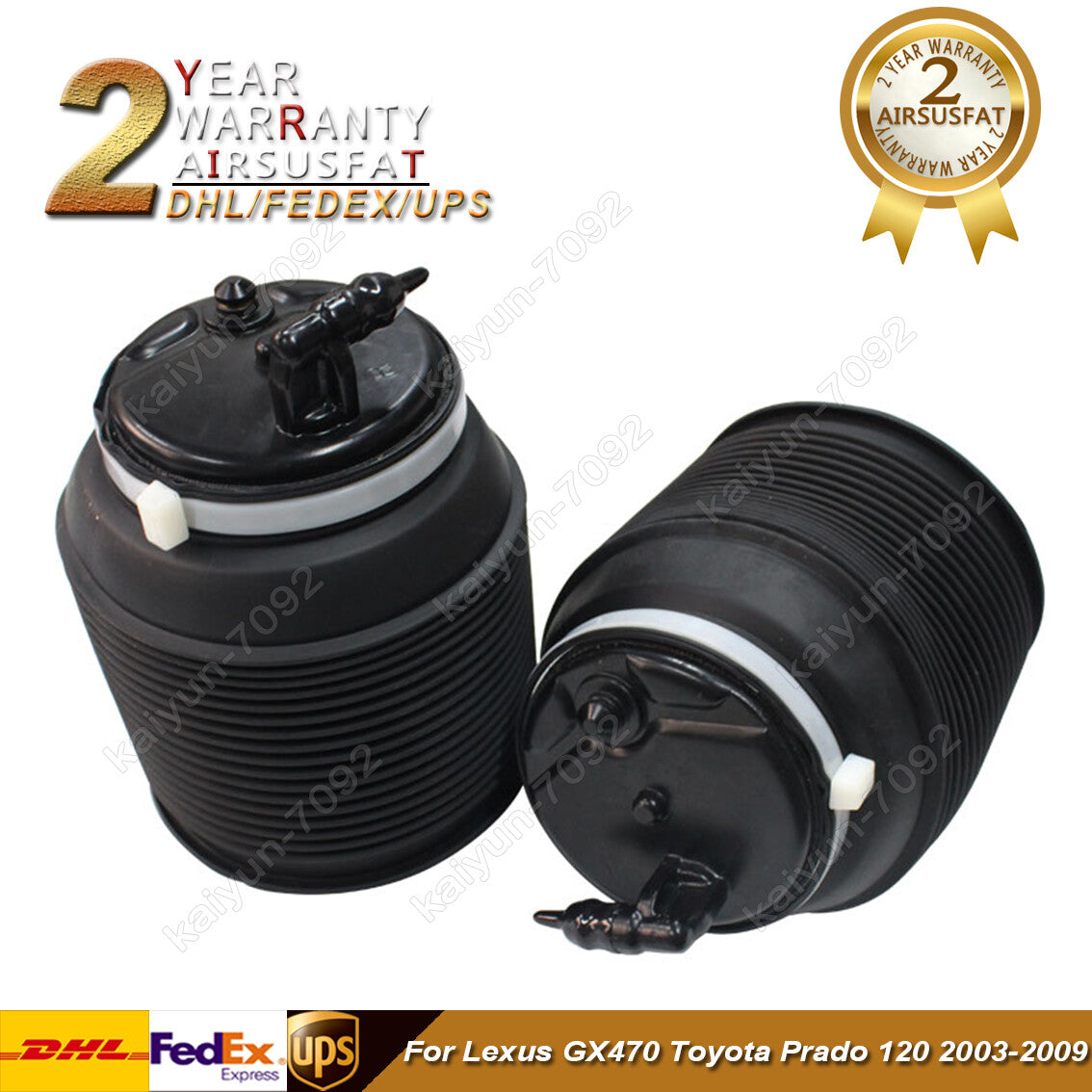 Pair Rear Air Suspension Spring Bags for Lexus GX470 for Toyota Prado 120 2003-2009