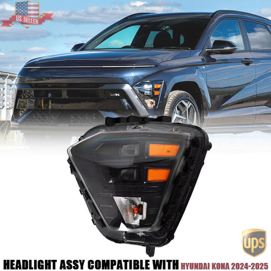 Left Driver Side LED Headlight Assembly 92101-BE020 for Hyundai Kona 2024-2025
