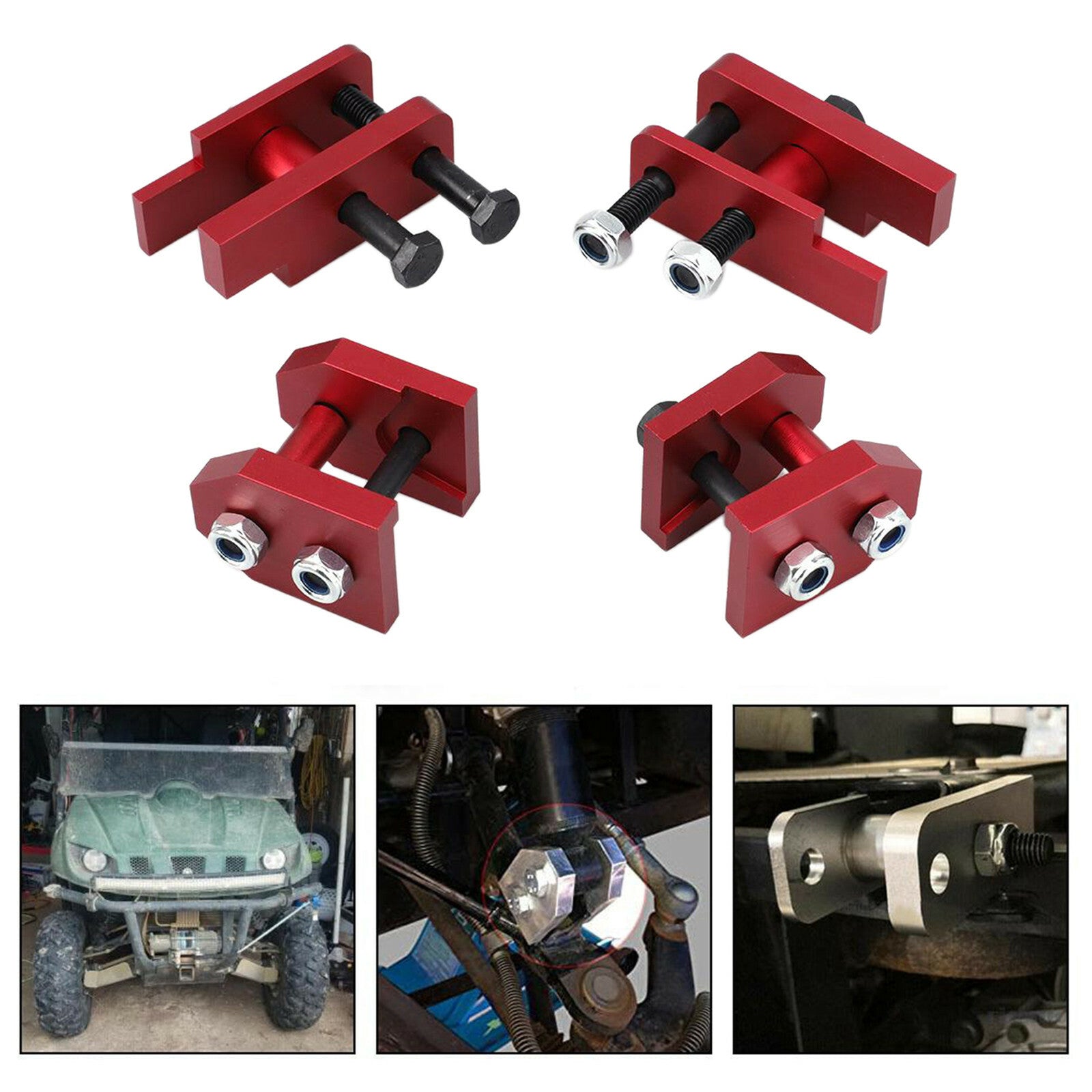 2-inch full lift kit for Yamaha Rhino 450 660 700 2004-2009 Sport or SE, Red