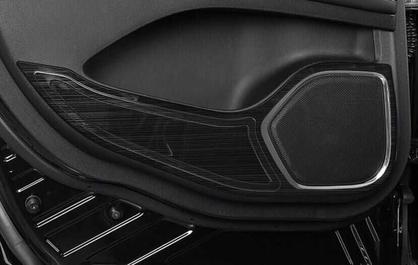 Inner Door Anti-Kick Panel Black Cover Trim Titanium for Lincoln Corsair 2020-22
