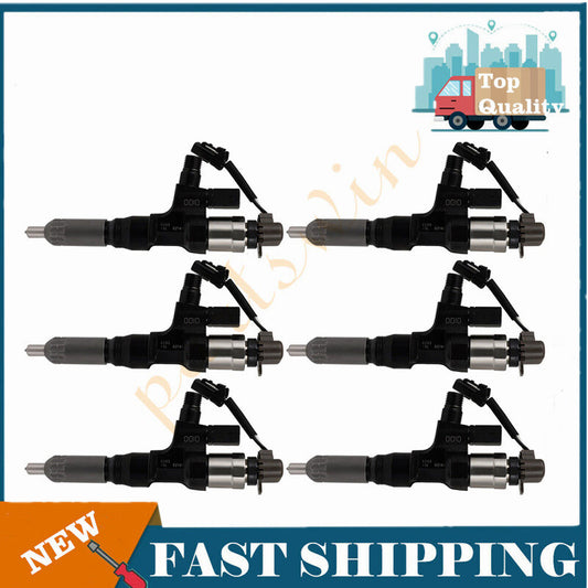 6-piece diesel injector pack suitable for Hino 3.8L, 4.7L, 5.0L, 6.5L, and 7.7L engines. 23670-E0010 095000-6593- n