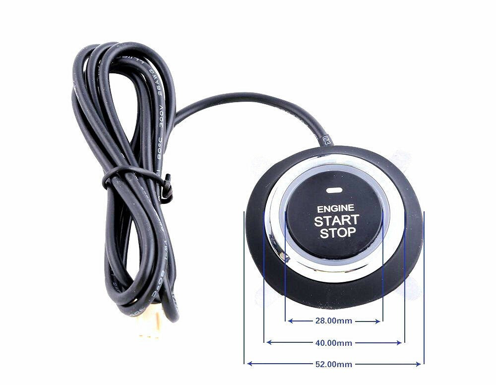 8pcs Car for SUV Vibration Alarm System Ignition Engine Start Push Button Remote Kit