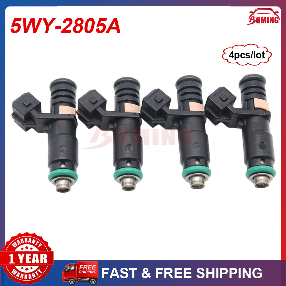 4-piece set of new fuel injector nozzles for Kia Pride 5WY-2805A.