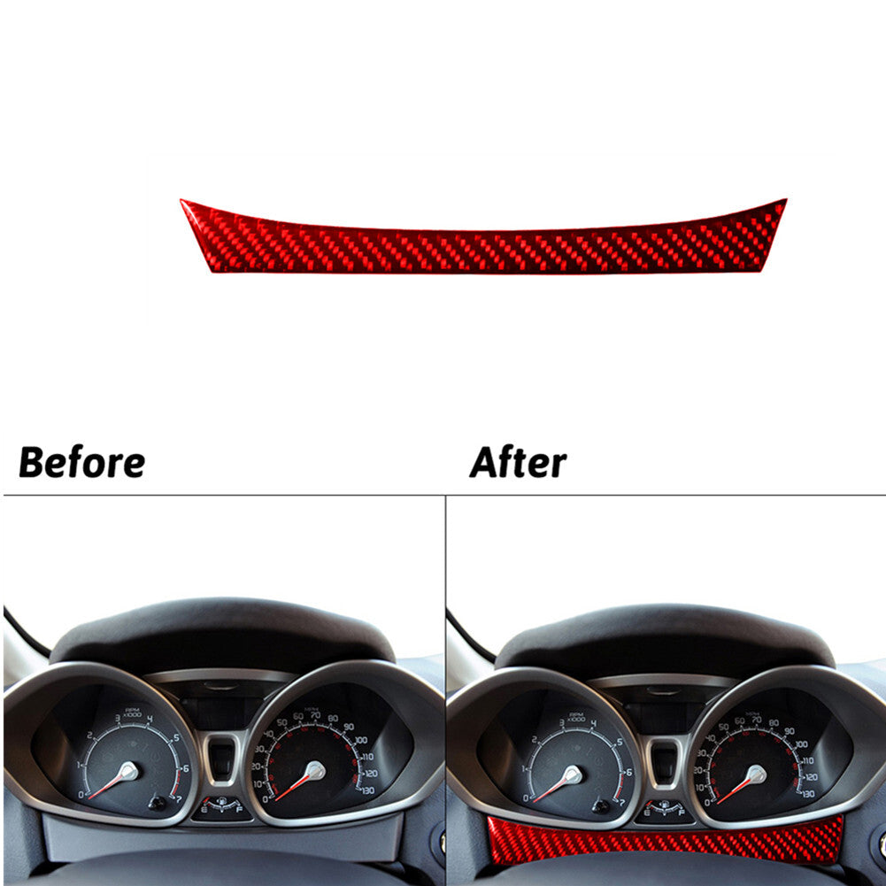 2Pcs Red Carbon Fiber CD Control Panel Cover Trim for Cruze 2009-2015 v