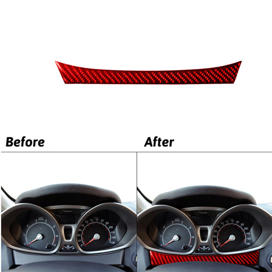 2Pcs Red Carbon Fiber CD Control Panel Cover Trim for Cruze 2009-2015 v