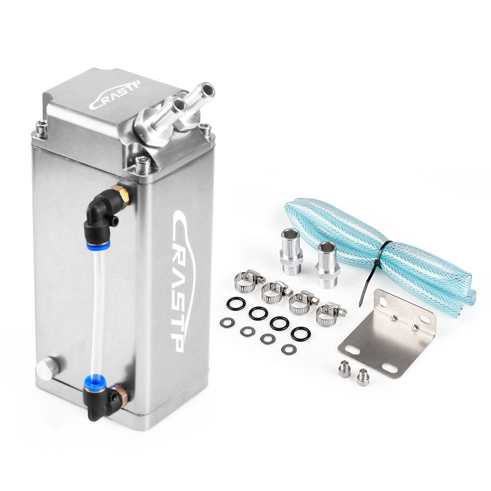 Aluminum Square Shape Engine Oil Catch Can Tank Reservoir Breather Fuel Tank