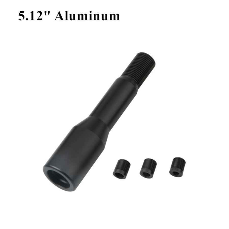 Black Alloy Car Shift Knob Extension For Manual Gear Shifter Lever 13cm Extended